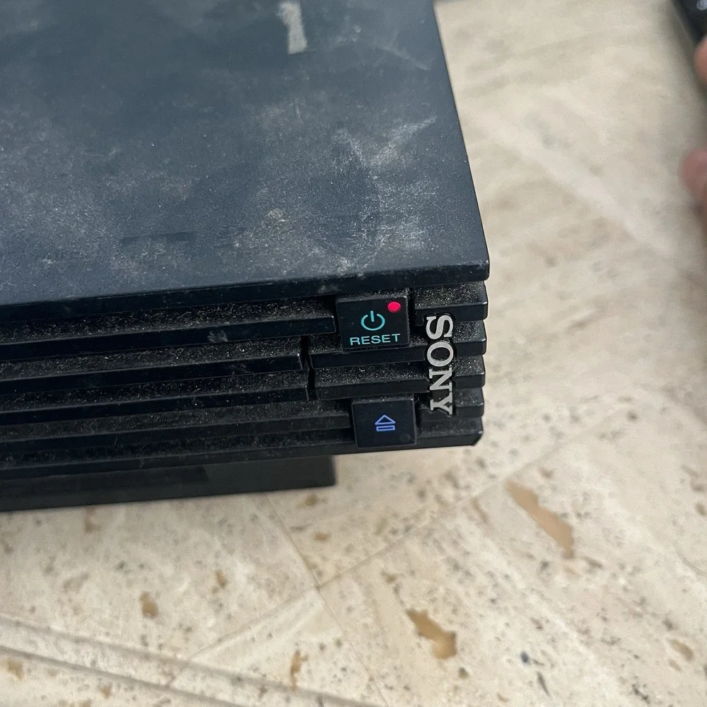 Sony PS2 Fat Console Bundle w/ 3 Games, OEM Controller, Cables - Tested Read